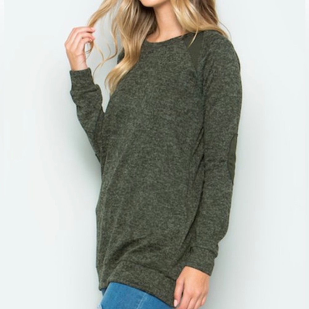 👚❌SOLD Elbow Patch Long Sleeve Tunic Sz XL❌👚